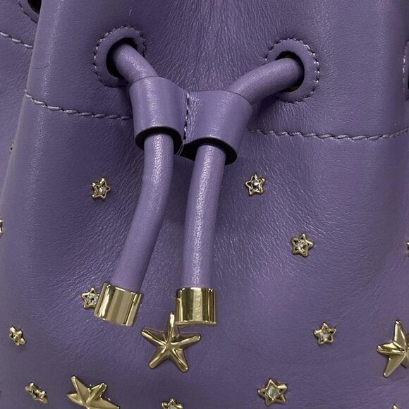 JIMMY CHOO Bonbon Bucket S - Light Purple Leather Handbag 742-080725 - Picture 10 of 14